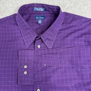 Paul Fredrick Mens 2XL Shirt Finest Italian Long Staple Cotton Woven In Italy